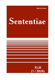 Cover for SENTENTIAE, Том XLIІІ, № 1, 2024