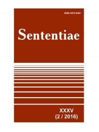 Обкладинка для Sententiae. Том XXXV.  № 2 - 2016