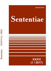Обкладинка для Sententiae. Том XXXVI.  № 1 - 2017
