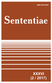 Обкладинка для Sententiae. Том XXXVI.  № 2 - 2017