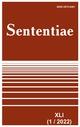 Обкладинка для Sententiae, Том XLI, №1, 2022