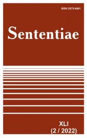 Обкладинка для Sententiae, Том XLI, №2, 2022